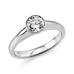 Solitär Ring Damenring aus 950 Platin mit Diamant Brillant 0,70 Ct. Zarge