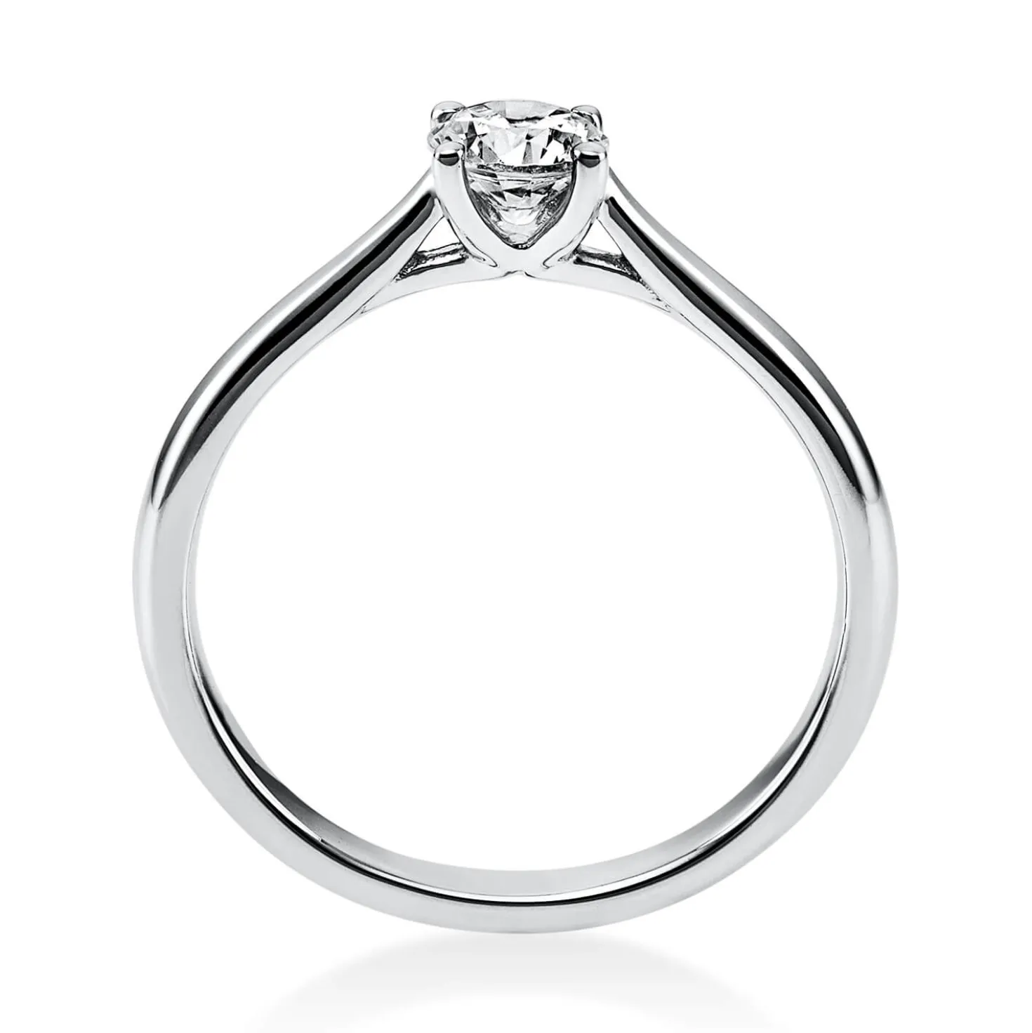 Solitär Ring Damenring aus 950 Platin mit Diamant Brillant 0,40 Ct. 4er-Krappe