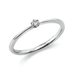 Solitär Ring Damenring aus 950 Platin mit Diamant Brillant 0,70 Ct. 6er-Krappe