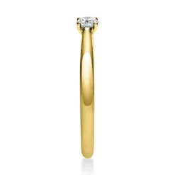 Solitär Ring Damenring 750 Gold Gelbgold mit Diamant Brillant 0,15 Ct 4er-Krappe