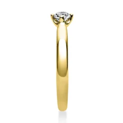 Solitär Ring Damenring 585 Gold Gelbgold Diamant Brillant 0,20 Ct. 4er-Krappe