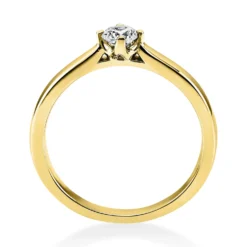 Solitär Ring Damenring 750 Gold Gelbgold Diamant Brillant 0,20 Ct. 4er-Krappe