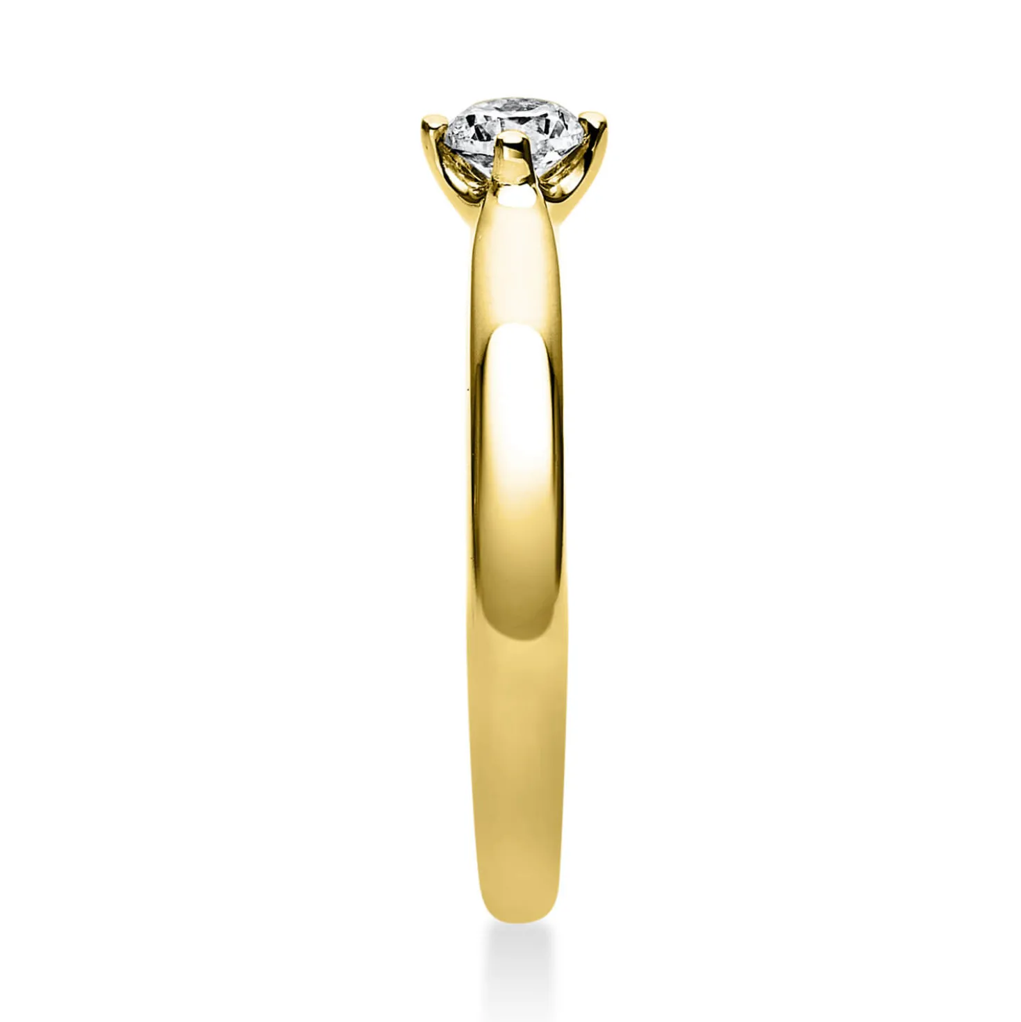 Solitär Ring Damenring 750 Gold Gelbgold Diamant Brillant 0,20 Ct. 4er-Krappe