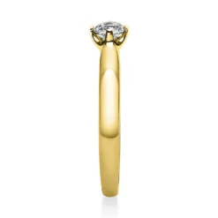 Solitär Ring Damenring 585 Gold Gelbgold mit Diamant Brillant 0,25 Ct 4er-Krappe