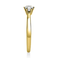 Solitär Ring Damenring 750 Gold Gelbgold mit Diamant Brillant 0,25 Ct 6er-Krappe