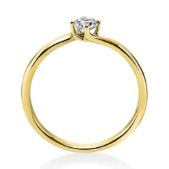 Solitär Ring Damenring 585 Gold Gelbgold Diamant Brillant 0,20 Ct. 4er-Krappe