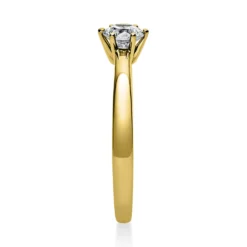 Solitär Ring Damenring 585 Gold Gelbgold Diamant Brillant 0,40 Ct. 6er-Krappe