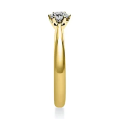 Solitär Ring Damenring 750 Gold Gelbgold Diamant Brillant 0,30 Ct. 6er-Krappe