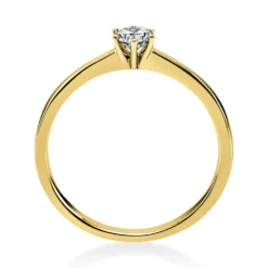 Solitär Ring Damenring 585 Gold Gelbgold Diamant Brillant 0,20 Ct. 6er-Krappe