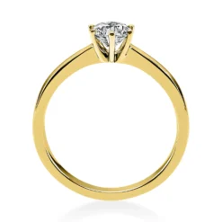 Solitär Ring Damenring 750 Gold Gelbgold Diamant Brillant 0,50 Ct. 6er-Krappe