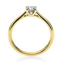 Solitär Ring Damenring 585 Gold Gelbgold Diamant Brillant 0,40 Ct. 4er-Krappe