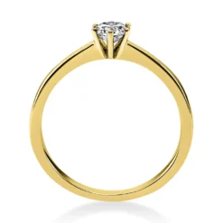Solitär Ring Damenring 750 Gold Gelbgold Diamant Brillant 0,30 Ct. 6er-Krappe