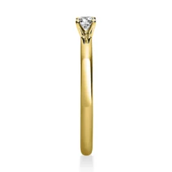 Solitär Ring Damenring 585 Gold Gelbgold mit Diamant Brillant 0,15 Ct 4er-Krappe