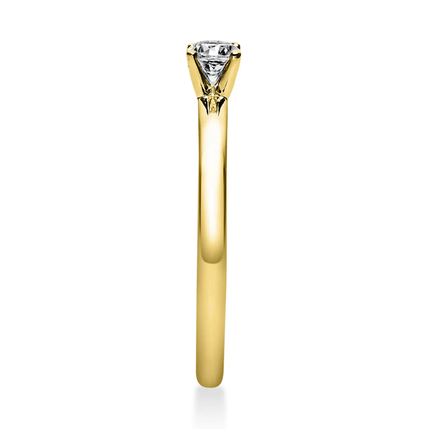 Solitär Ring Damenring 585 Gold Gelbgold Diamant Brillant 0,20 Ct. 4er-Krappe
