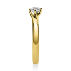 Solitär Ring Damenring 585 Gold Gelbgold mit Diamant Brillant 0,25 Ct 4er-Krappe