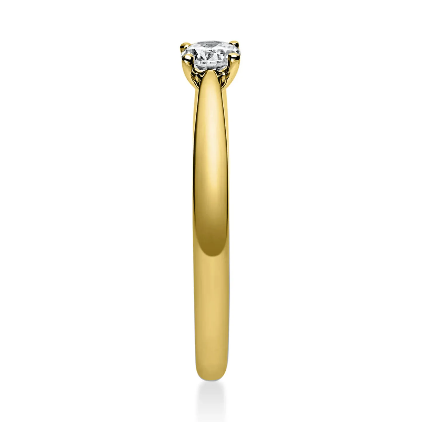 Solitär Ring Damenring 750 Gold Gelbgold Diamant Brillant 0,20 Ct. 4er-Krappe