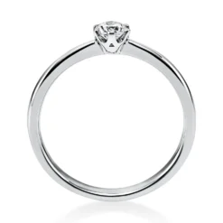Solitär Ring Damenring 750 Gold Weißgold Diamant Brillant 0,20 Ct. 6er-Krappe