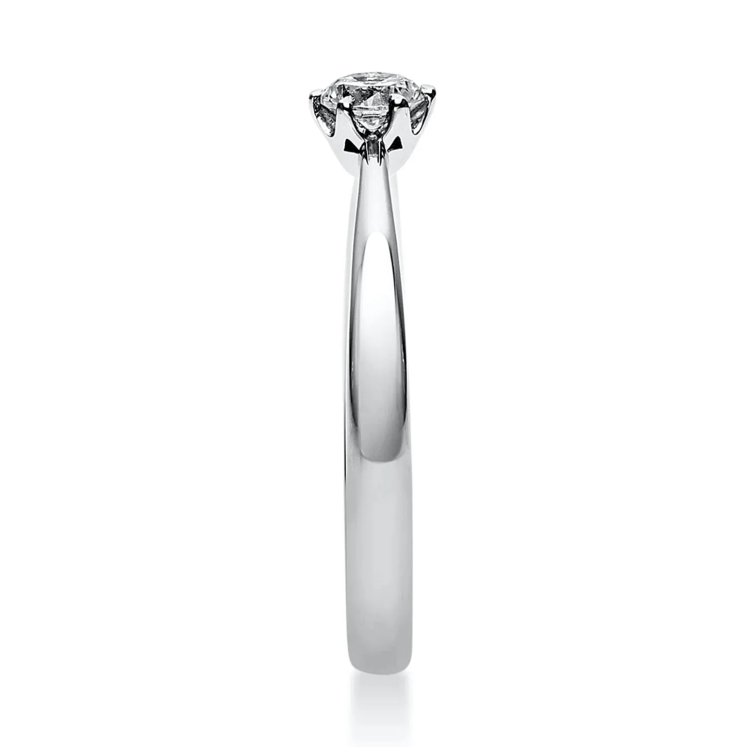 Solitär Ring Damenring 750 Gold Weißgold Diamant Brillant 0,20 Ct. 6er-Krappe