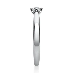 Solitär Ring Damenring 750 Gold Weißgold mit Diamant Brillant 0,15 Ct 4er-Krappe
