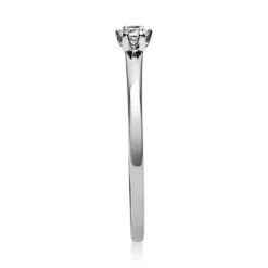 Solitär Ring Damenring 585 Gold Weißgold Diamant Brillant 0,10 Ct. 6er-Krappe