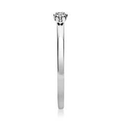 Solitär Ring Damenring 585 Gold Weißgold mit Diamant Brillant 0,05 Ct 6er-Krappe