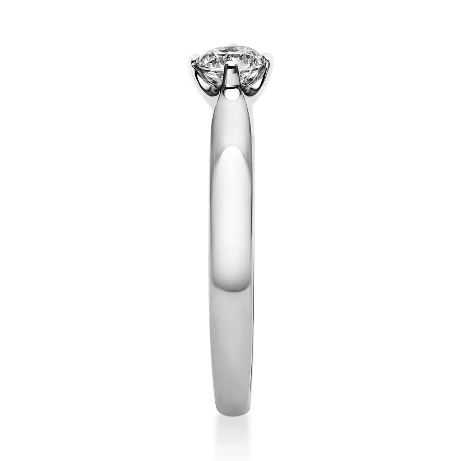 Solitär Ring Damenring 585 Gold Weißgold mit Diamant Brillant 0,25 Ct 4er-Krappe