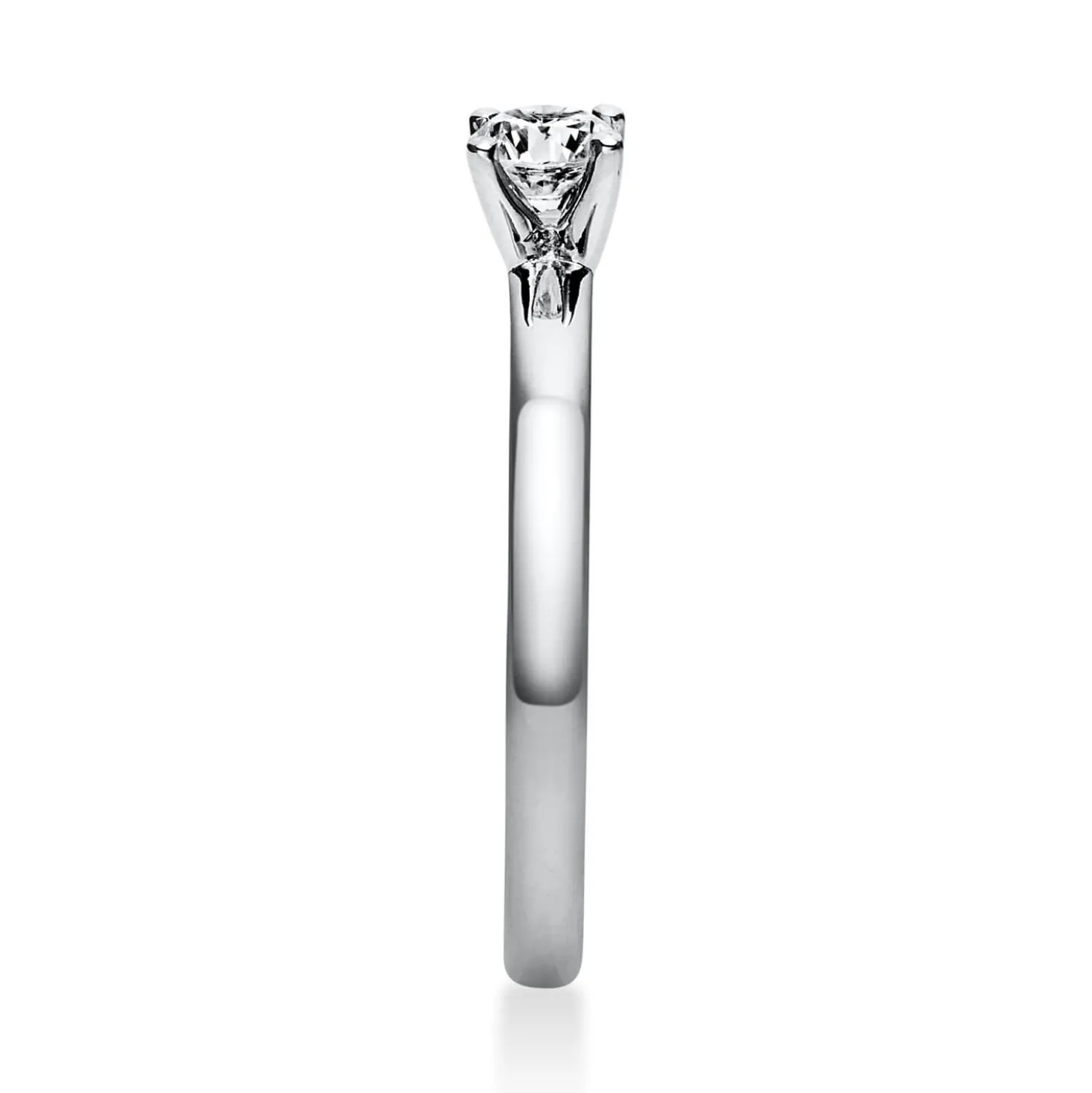 Solitär Ring Damenring 585 Gold Weißgold mit Diamant Brillant 0,25 Ct 4er-Krappe