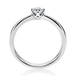 Solitär Ring Damenring 585 Gold Weißgold Diamant Brillant 0,30 Ct. 6er-Krappe