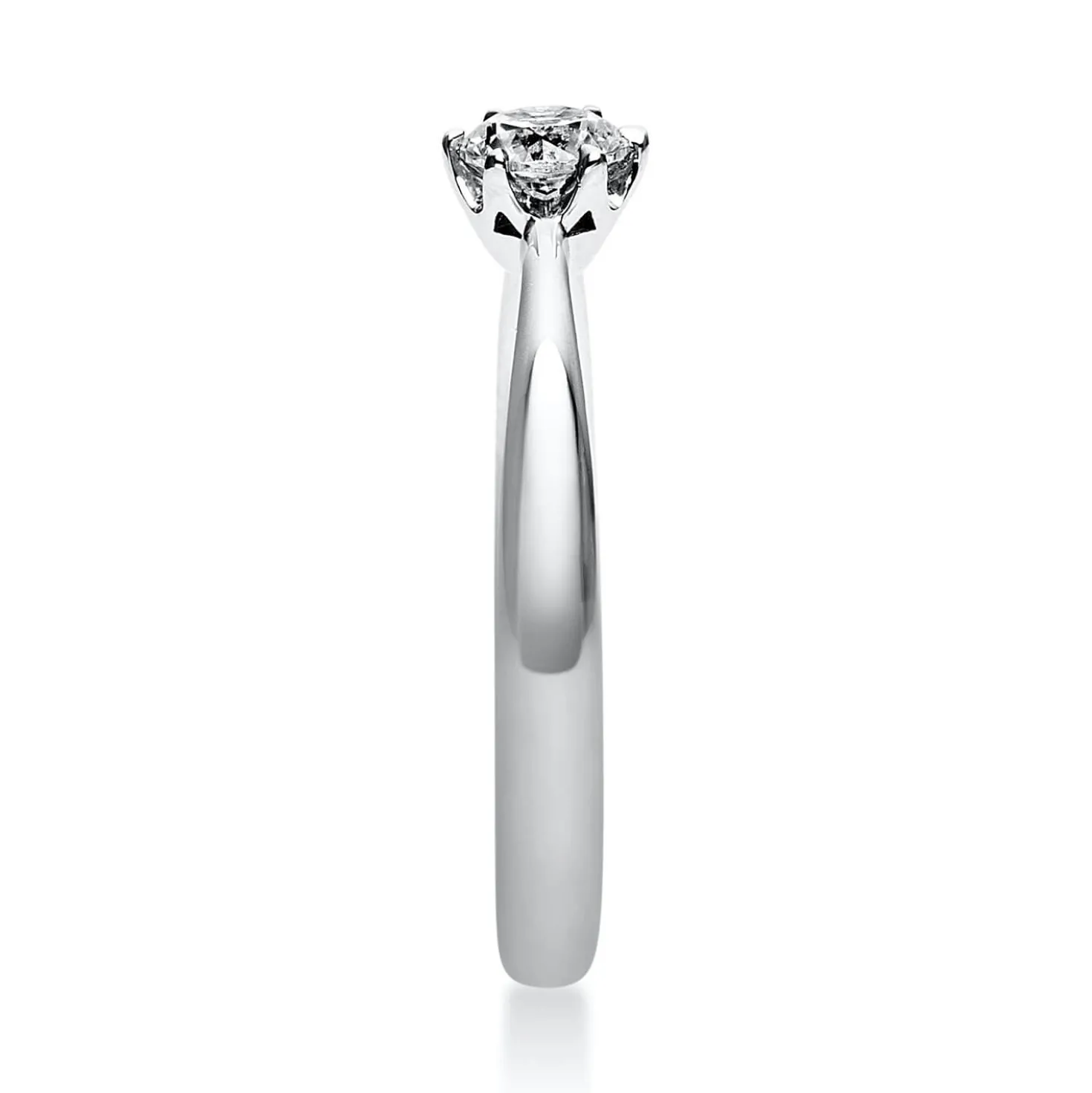 Solitär Ring Damenring 585 Gold Weißgold Diamant Brillant 0,30 Ct. 6er-Krappe