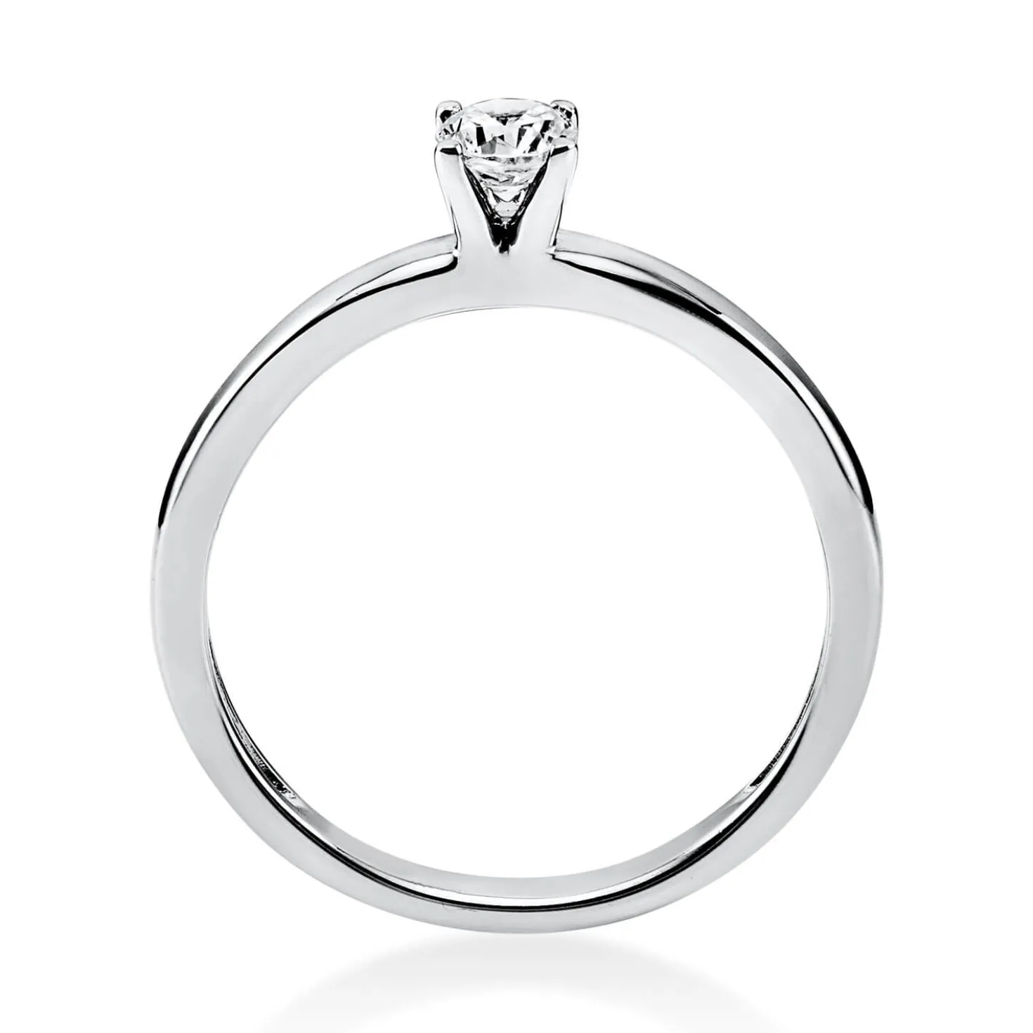 Solitär Ring Damenring 750 Gold Weißgold Diamant Brillant 0,20 Ct. 4er-Krappe