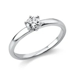 Solitär Ring Damenring 585 Gold Weißgold Diamant Brillant 0,30 Ct. 6er-Krappe
