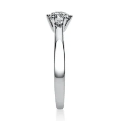 Solitär Ring Damenring 750 Gold Weißgold Diamant Brillant 0,50 Ct. 6er-Krappe