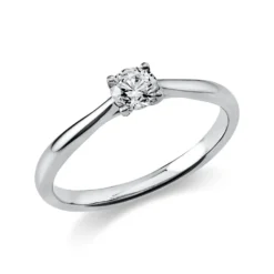 Solitär Ring Damenring 750 Gold Weißgold Diamant Brillant 0,30 Ct. 4er-Krappe