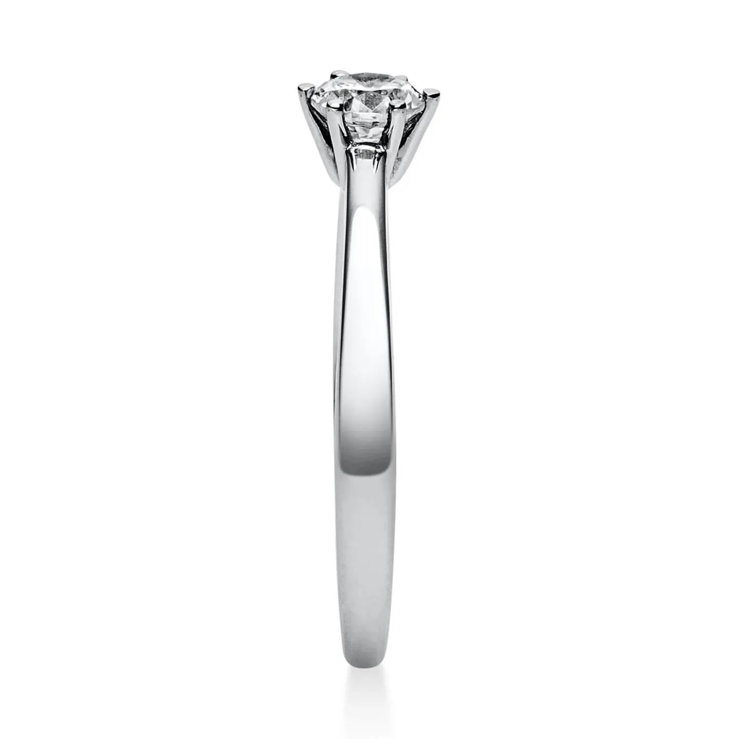 Solitär Ring Damenring 585 Gold Weißgold Diamant Brillant 0,30 Ct. 6er-Krappe