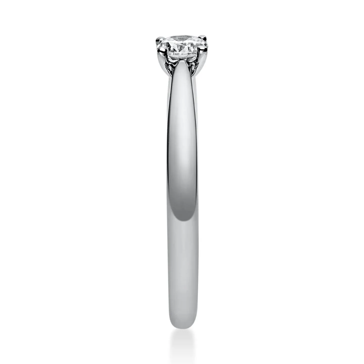 Solitär Ring Damenring 750 Gold Weißgold Diamant Brillant 0,20 Ct. 4er-Krappe