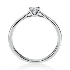 Solitär Ring Damenring 585 Gold Weißgold Diamant Brillant 0,20 Ct. 4er-Krappe