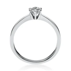 Solitär Ring Damenring 750 Gold Weißgold Diamant Brillant 0,40 Ct. 6er-Krappe