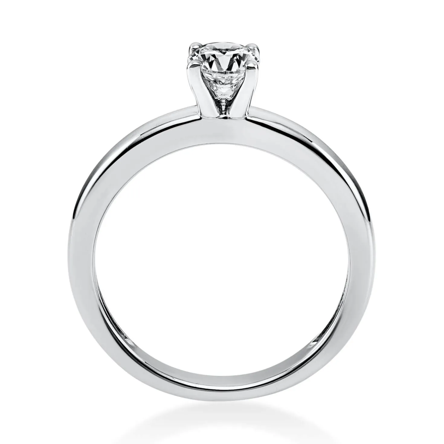 Solitär Ring Damenring 585 Gold Weißgold Diamant Brillant 0,40 Ct. 4er-Krappe