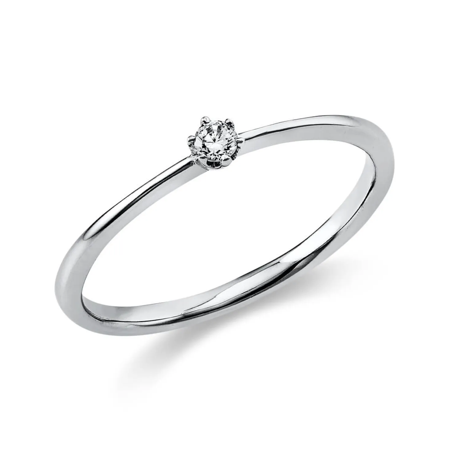 Solitär Ring Damenring 585 Gold Weißgold Diamant Brillant 0,70 Ct. 6er-Krappe