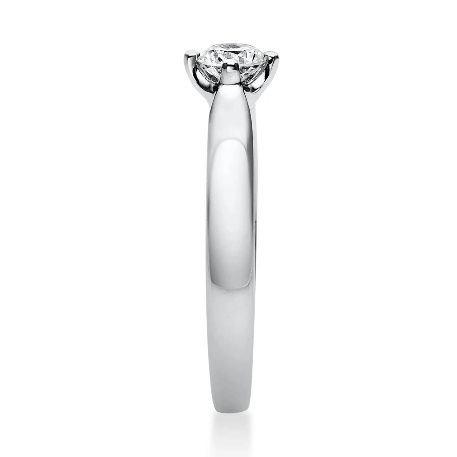Solitär Ring Damenring 950 Platin Diamant Brillant 0,30 Ct. 4er-Krappe B: 2,4mm