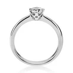 Solitär Ring Damenring 950 Platin Diamant Brillant 0,50 Ct. 6er-Krappe B: 3,1mm