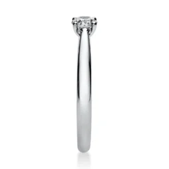 Solitär Ring Damenring 950 Platin Diamant Brillant 0,25 Ct 4er-Krappe B: 1,9mm