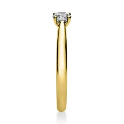 Solitär Ring 750 Gold Gelbgold Diamant Brillant 0,25 Ct 4er-Krappe B: 1,9mm