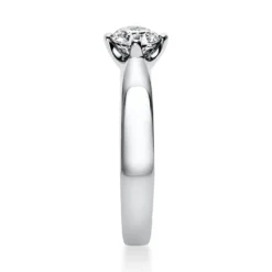Solitär Ring 750 Gold Weißgold Diamant Brillant 0,40 Ct. 4er-Krappe B: 2,6mm