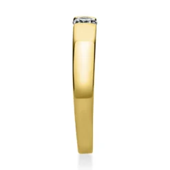Solitär Ring Spannring aus 585 Gold Gelbgold mit Diamant Brillant 0,20 Ct.