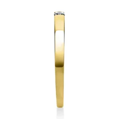 Solitär Ring Spannring aus 750 Gold Gelbgold mit Diamant Brillant 0,05 Ct.
