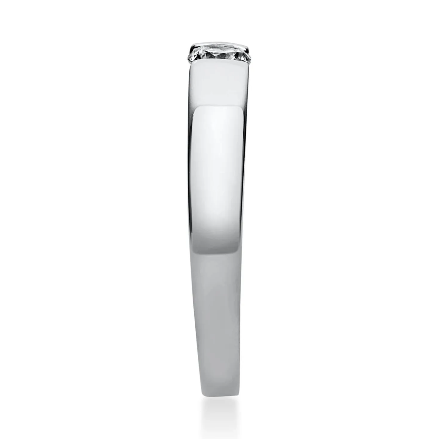 Solitär Ring Spannring aus 950 Platin mit Diamant Brillant 0,20 Ct.