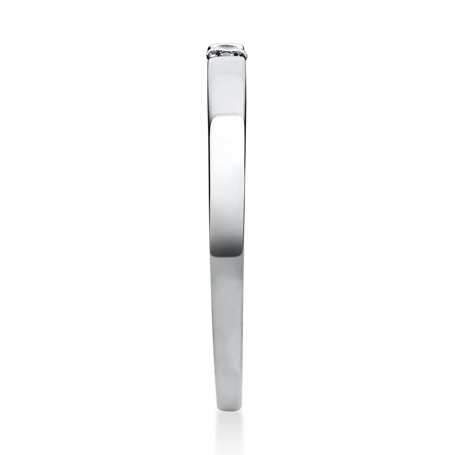 Solitär Ring Spannring aus 950 Platin mit Diamant Brillant 0,05 Ct.