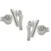 Stecker Ohrstecker aus 925 Silber matt - glänzend, mit Zirkonia, Damen