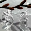Stecker Ohrstecker, kleine Blüte, mattiert, echtes 925 Silber, Damen